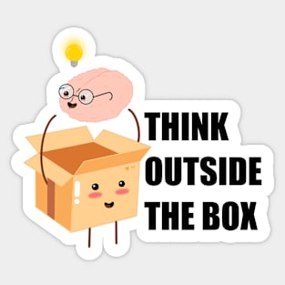 Think outside the box Sticker